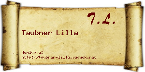 Taubner Lilla névjegykártya